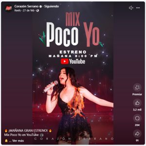 Mix Poco Yo el lanzamiento en Youtube
